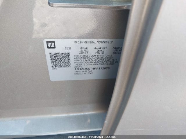 1G1ZD5ST4PF172676 Chevrolet Malibu Fwd 1lt