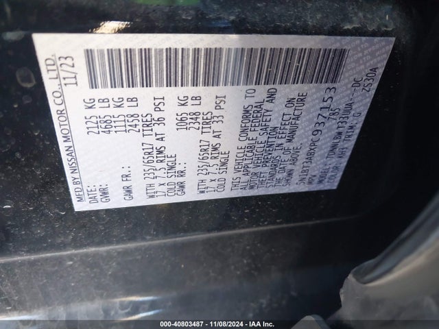 Nissan Rogue S Intelligent Awd 2023 5N1BT3ABXPC937153 Image 9