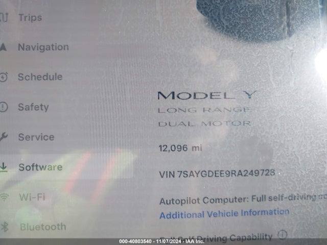 2024 TESLA MODEL Y 7SAYGDEE9RA249728 Photo 6
