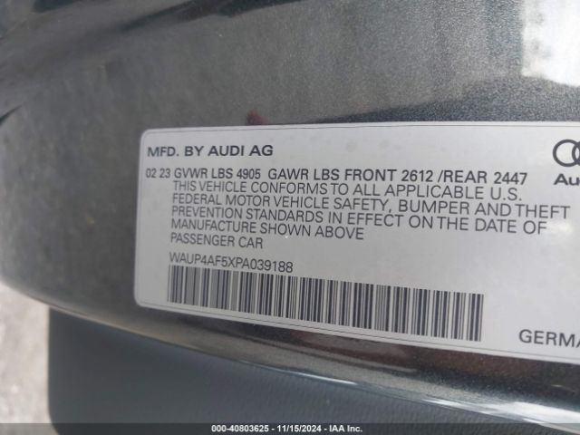 2023 AUDI S5 WAUP4AF5XPA039188 Photo 8