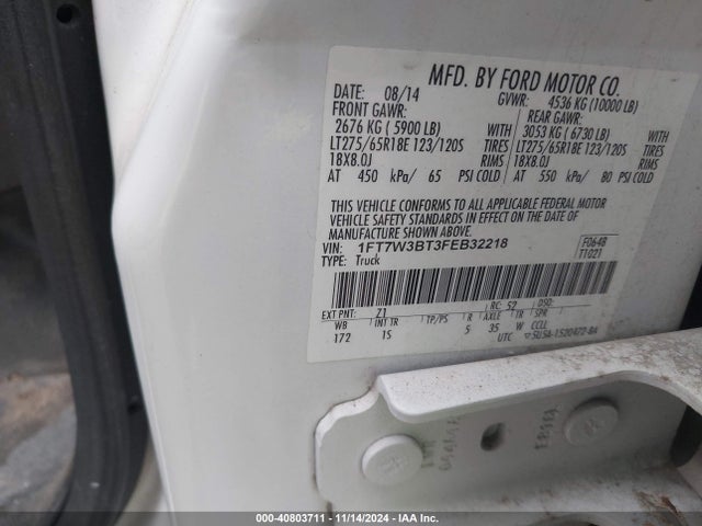 Ford F-350 Xl 2015 1FT7W3BT3FEB32218 Image 9