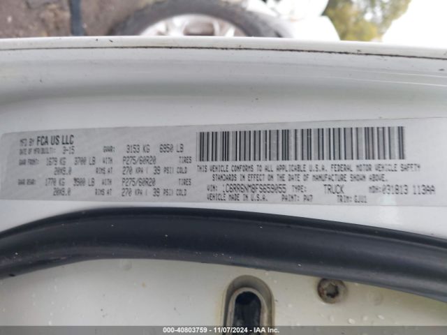 1C6RR6NM8FS659055 RAM 1500 Laramie
