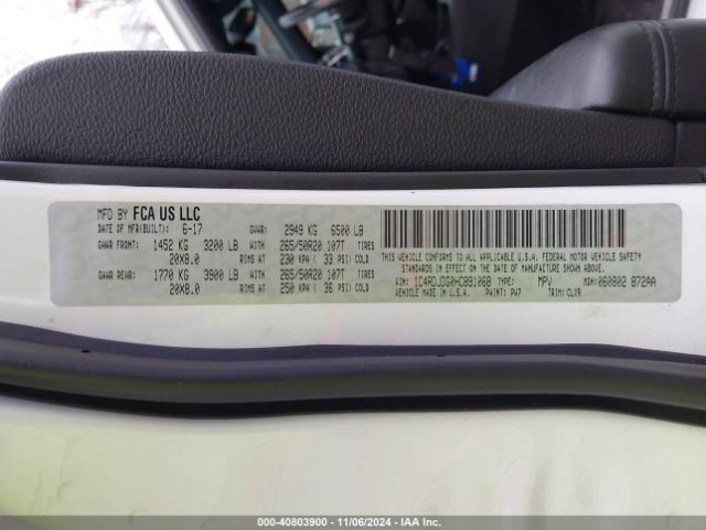 1C4RDJDG0HC891068 Dodge Durango Gt Awd