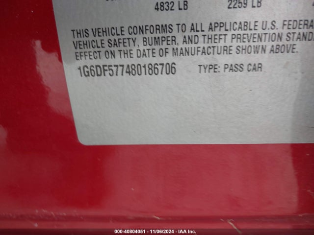2008 CADILLAC CTS 1G6DF577480186706 Photo 8
