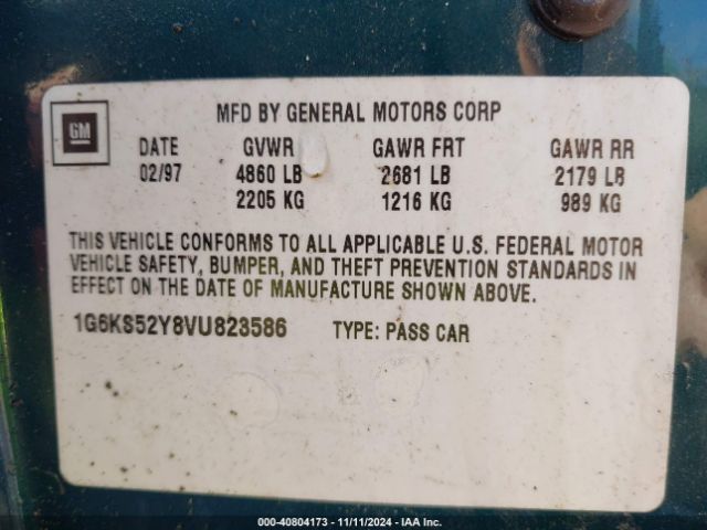1997 CADILLAC SEVILLE 1G6KS52Y8VU823586 Photo 8