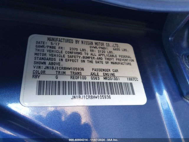 JN1BJ1CR8HW105936 Nissan Rogue Sport S
