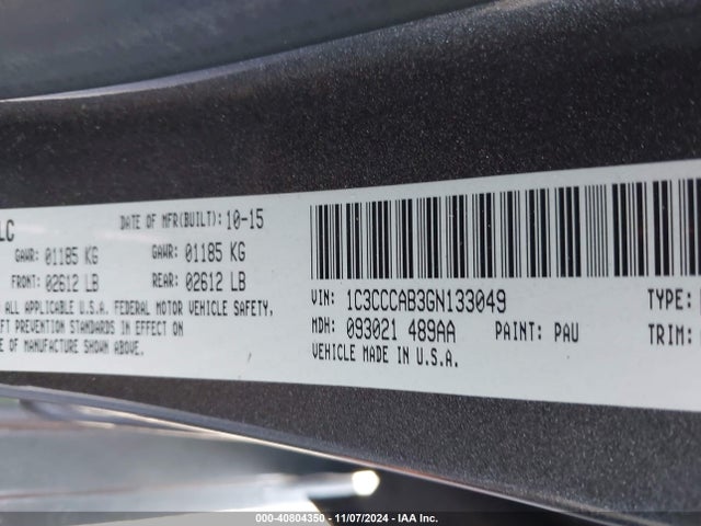 Chrysler 200 Limited 2016 1C3CCCAB3GN133049 Image 9