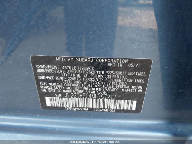 JF2GTHSC4MH357217 Subaru Crosstrek Sport