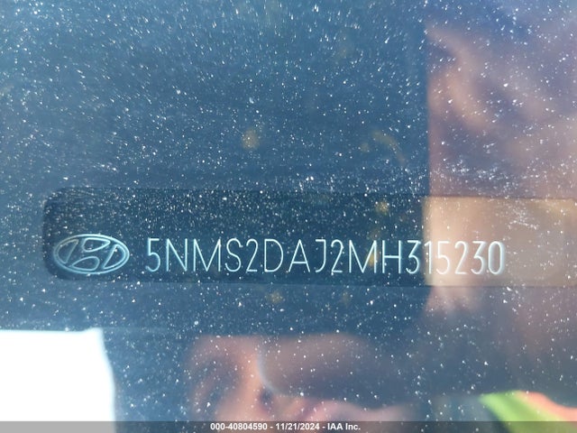 5NMS2DAJ2MH315230 Hyundai Santa Fe Sel