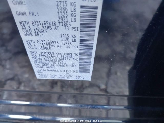 5N1DL0MN0LC540395 Infiniti QX60 LUXE