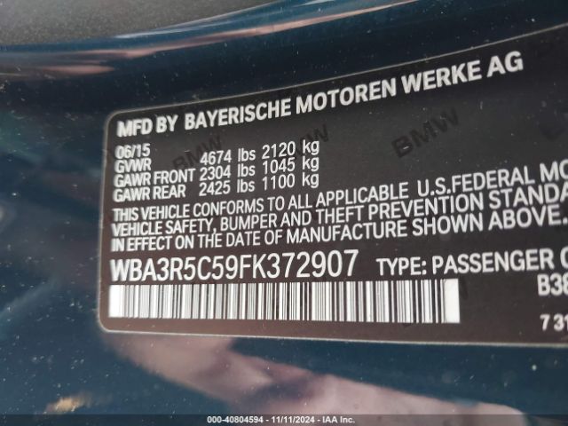 WBA3R5C59FK372907 BMW 435i Xdrive