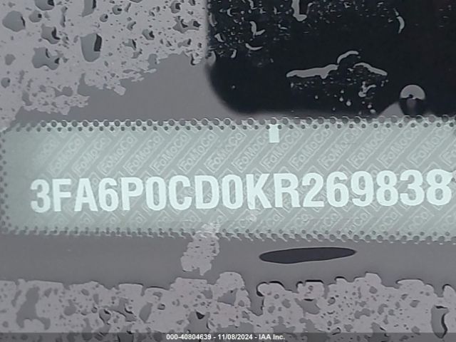 3FA6P0CD0KR269838 Ford FUSION SEL