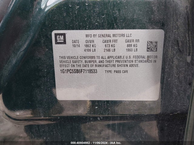 Chevrolet Cruze 1lt Auto 2015 1G1PC5SB6F7118533 Image 9