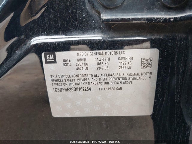 2013 CADILLAC CTS 1G6DP5E38D0162254 Photo 8