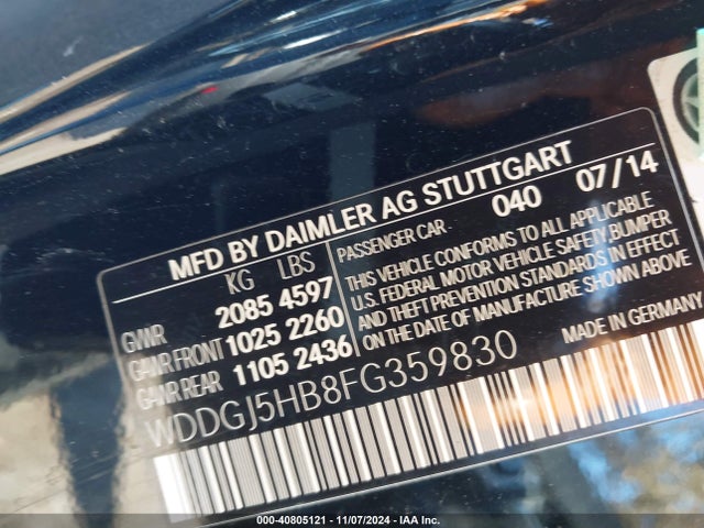 WDDGJ5HB8FG359830 Mercedes-Benz C 350 Sport