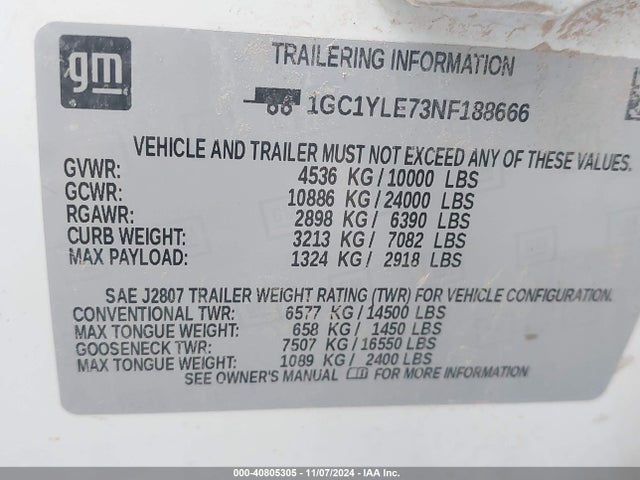 Chevrolet Silverado 2500hd 4wd  Long Bed Wt 2022 1GC1YLE73NF188666 Image 4