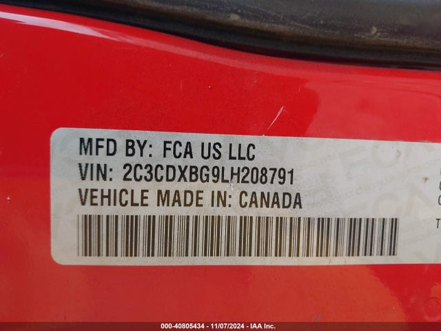 Dodge Charger Sxt Rwd 2020 2C3CDXBG9LH208791 Image 9