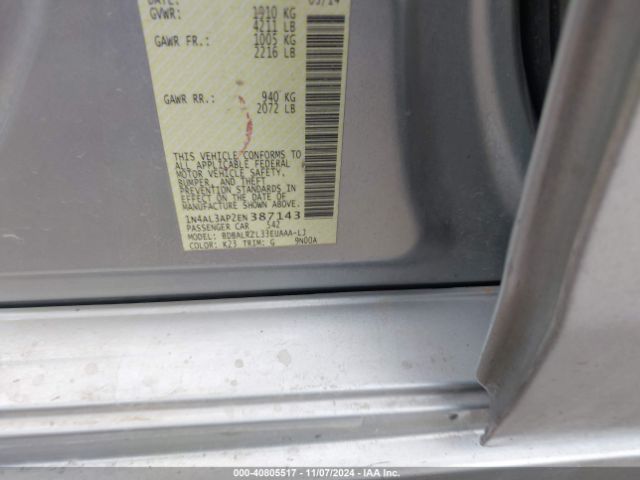 1N4AL3AP2EN387143 Nissan Altima 2.5 S