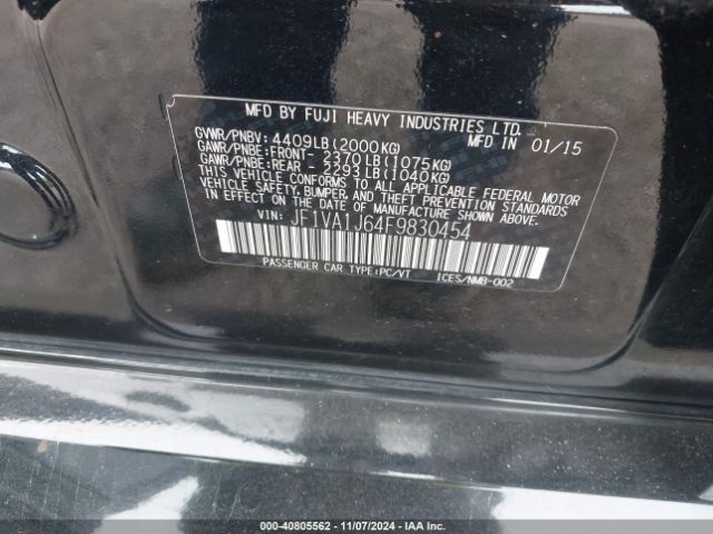 JF1VA1J64F9830454 Subaru Wrx Limited