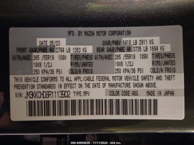 2024 MAZDA CX-90 JM3KKCHD8R1113902 Photo 8