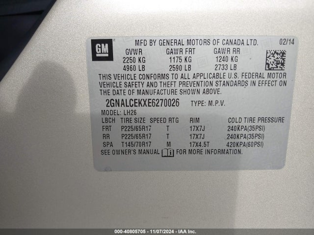 Chevrolet Equinox 2lt 2014 2GNALCEKXE6270026 Image 9