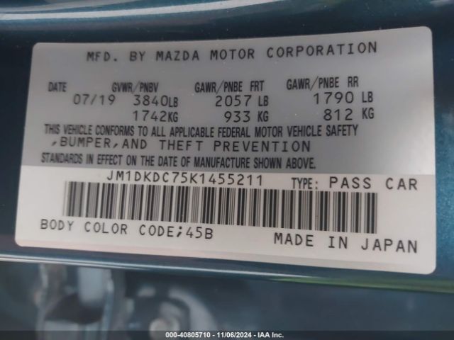 JM1DKDC75K1455211 Mazda Cx-3 Touring