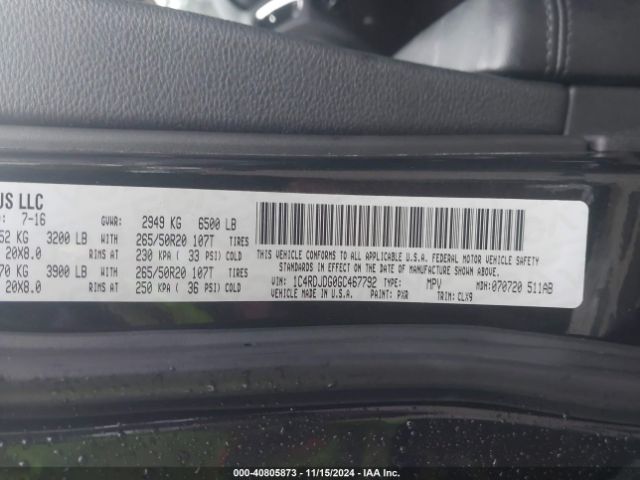 2016 DODGE DURANGO 1C4RDJDG0GC467792 Photo 8