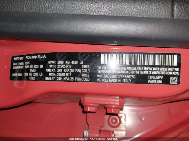 ZACCJBCT7FPB86750 Jeep Renegade Trailhawk