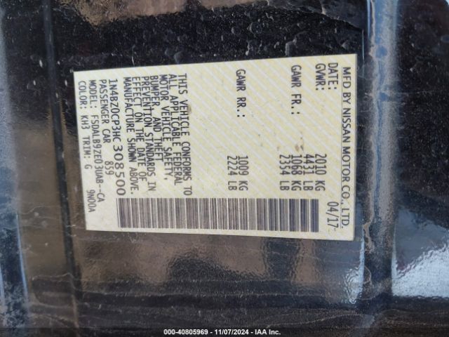 1N4BZ0CP3HC308500 Nissan LEAF S