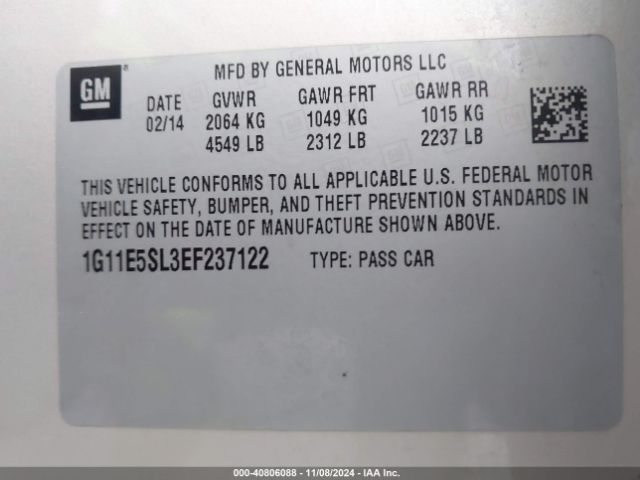 1G11E5SL3EF237122 Chevrolet MALIBU 2LT