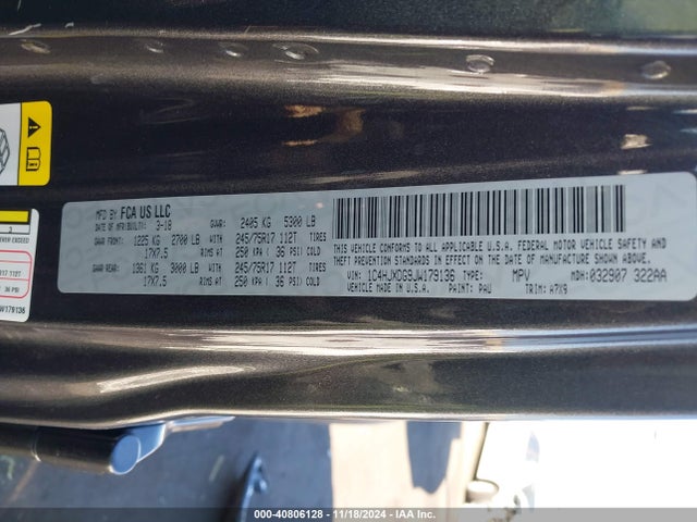 1C4HJXDG9JW179136 Jeep Wrangler Unlimited Sport S 4x4