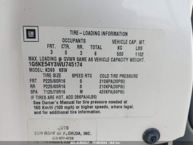 1998 CADILLAC DEVILLE 1G6KE54Y3WU745174 Photo 8
