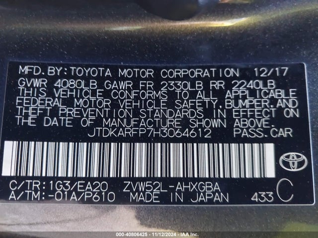 JTDKARFP7H3064612 Toyota Prius Prime Advanced