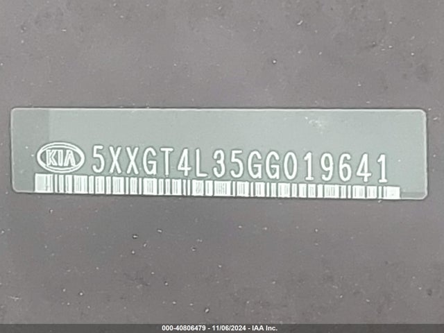 KIA Optima Lx 2016 5XXGT4L35GG019641 Image 9