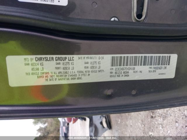 2C3CDXBG7EH324168 Dodge Charger Se