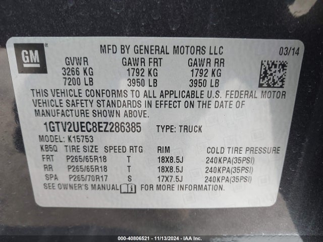 GMC Sierra 1500 Sle 2014 1GTV2UEC8EZ286385 Image 9