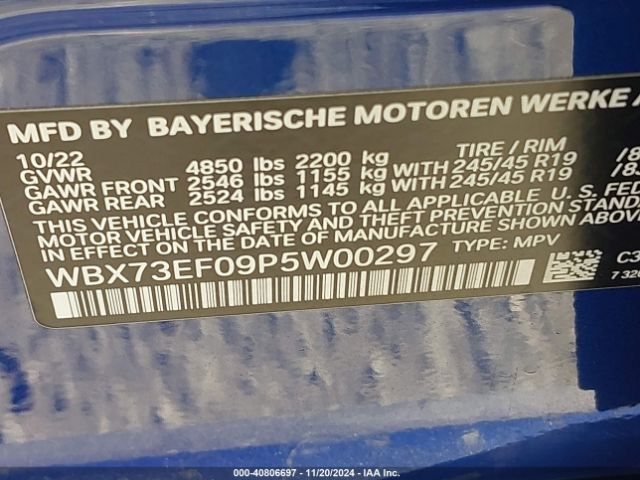 WBX73EF09P5W00297 BMW X1 Xdrive28i
