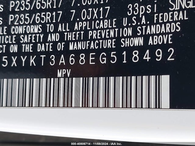 KIA SORENTO LX 2014 5XYKT3A68EG518492 Image 9