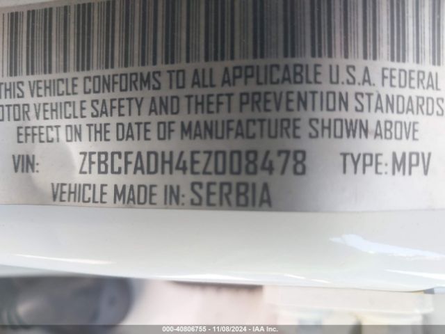 ZFBCFADH4EZ008478 Fiat 500L TREKKING