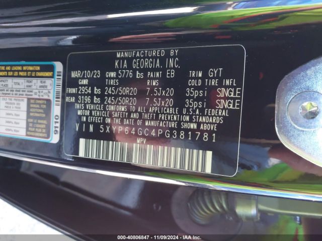 5XYP64GC4PG381781 KIA Telluride S