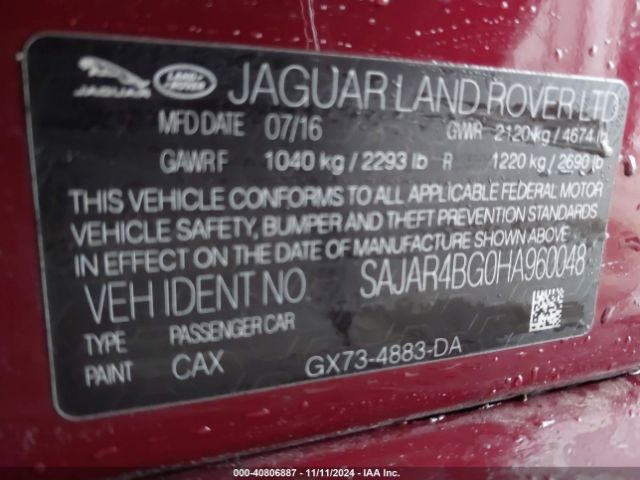 SAJAR4BG0HA960048 Jaguar Xe 25t