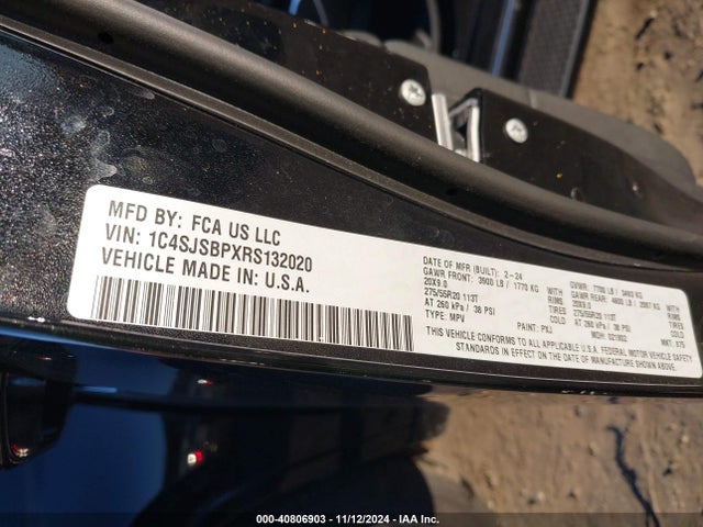 1C4SJSBPXRS132020 Jeep Wagoneer L Series Ii 4x4