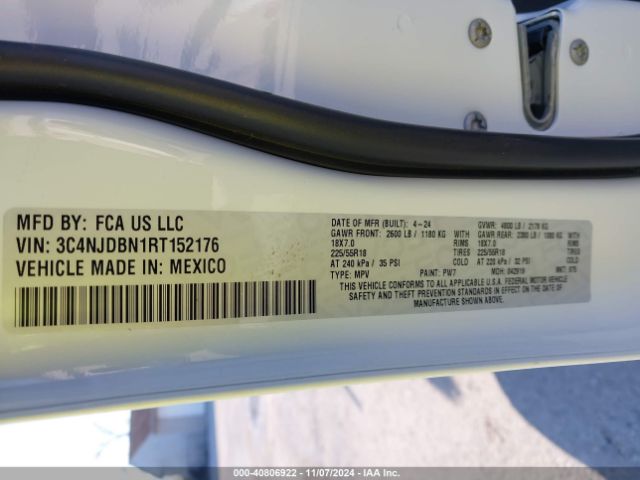 3C4NJDBN1RT152176 Jeep Compass Latitude 4x4