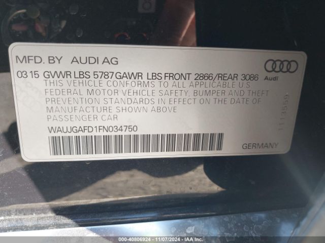 WAUJGAFD1FN034750 Audi A8 3.0t