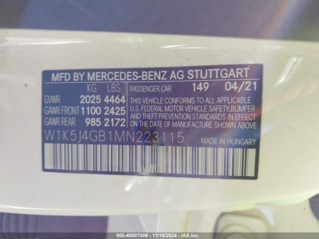 2021 MERCEDES-BENZ CLA 250 W1K5J4GB1MN223115 Photo 8