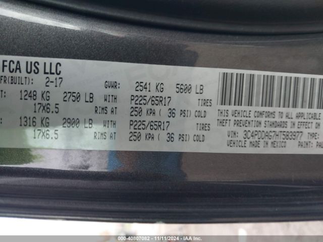 3C4PDDAG7HT583977 Dodge Journey Se Awd