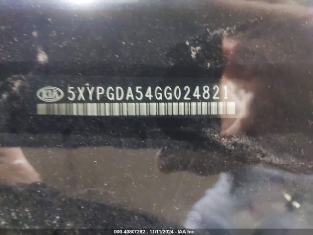 5XYPGDA54GG024821 KIA Sorento 3.3l Lx