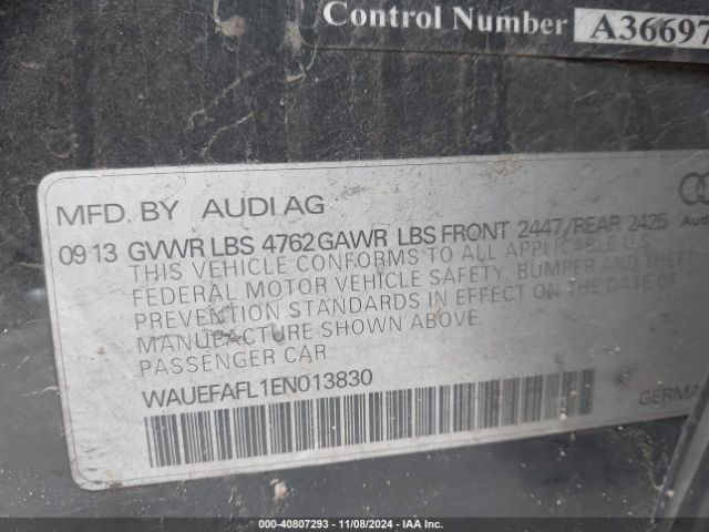 WAUEFAFL1EN013830 Audi A4 2.0t Premium