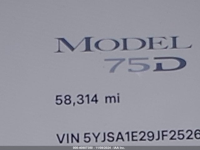 Tesla Model S 100d/75d/p100d 2018 5YJSA1E29JF252631 Image 16