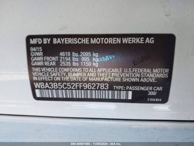 WBA3B5C52FF962783 BMW 328i Xdrive